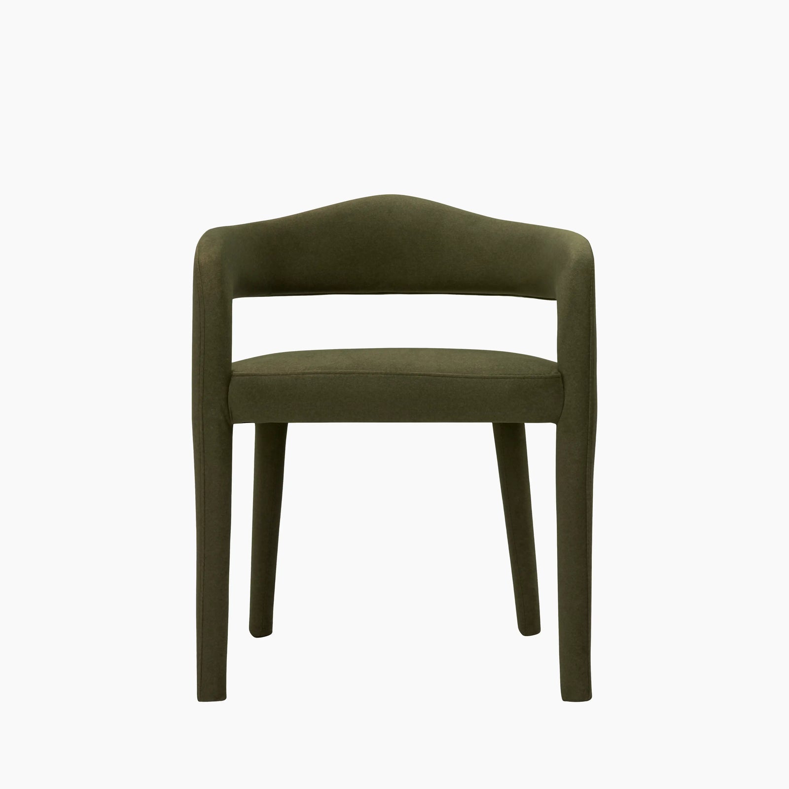 Ophelia Carver Dining Chair | Moss Green Sustainable Mohair Velvet