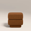 Carrell Pouffe | Caramel Brown Sustainable Mohair Velvet