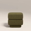 Carrell Pouffe | Moss Green Sustainable Mohair Velvet