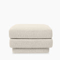 Carrell Ottoman | Speckled Stone Boucle