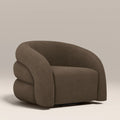 Chaplin Swivel Accent Chair | Truffle Brown Sustainable Mohair Velvet & Walnut