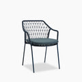 Milan Carver Dining Chair | Blue & Black
