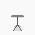 Aiden 4 Seat Square Cafe Table | Dark Grey & Grey