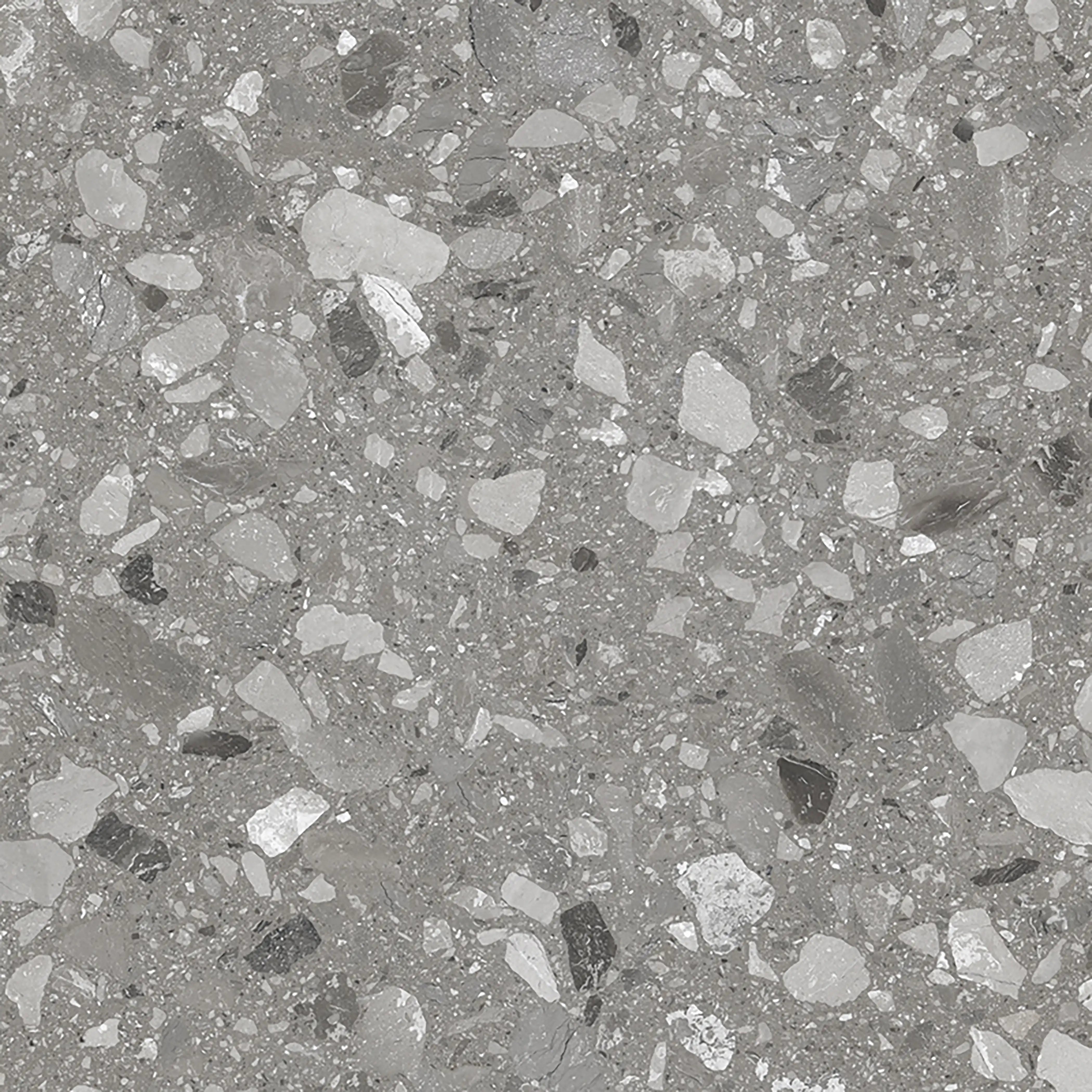 Wedge Round Side Table | Cloud Grey Riverstone Marble