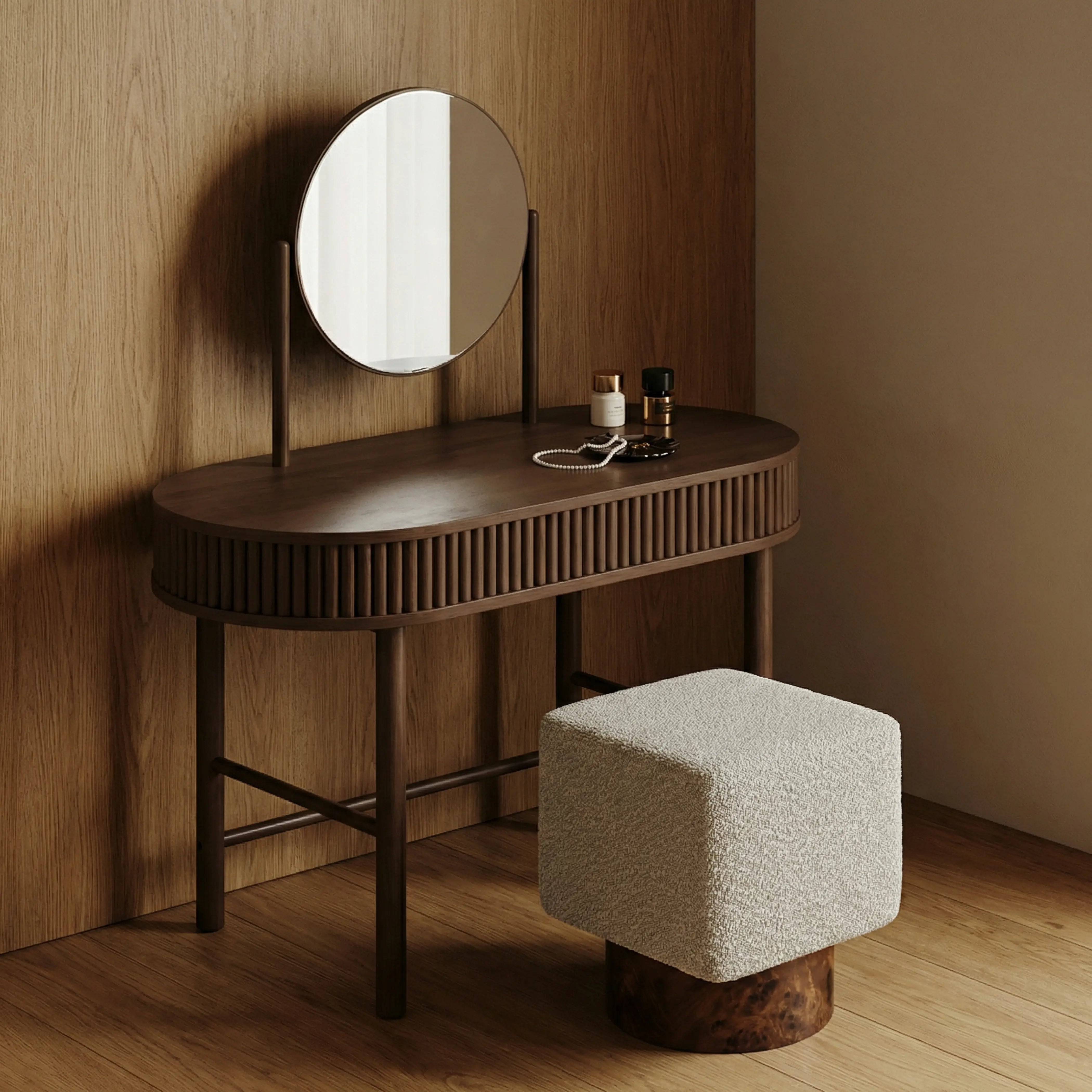 Santana Wooden Dressing Table, Smoked Walnut | Cult Furniture Cult Furniture Santana Wooden Dressing Table, Smoked Walnut | Cult Furniture Cult Furniture