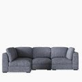 Brigitte 3 Seater Corner Sofa | Blue Chenille Fabric