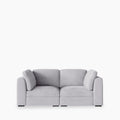 Brigitte 2 Seater Modular Sofa | Light Grey Chenille Fabric
