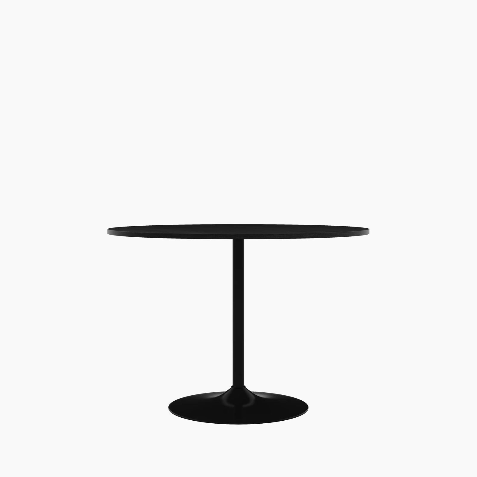 Isla 4 Seat Round Wooden Dining Table | Black Ash