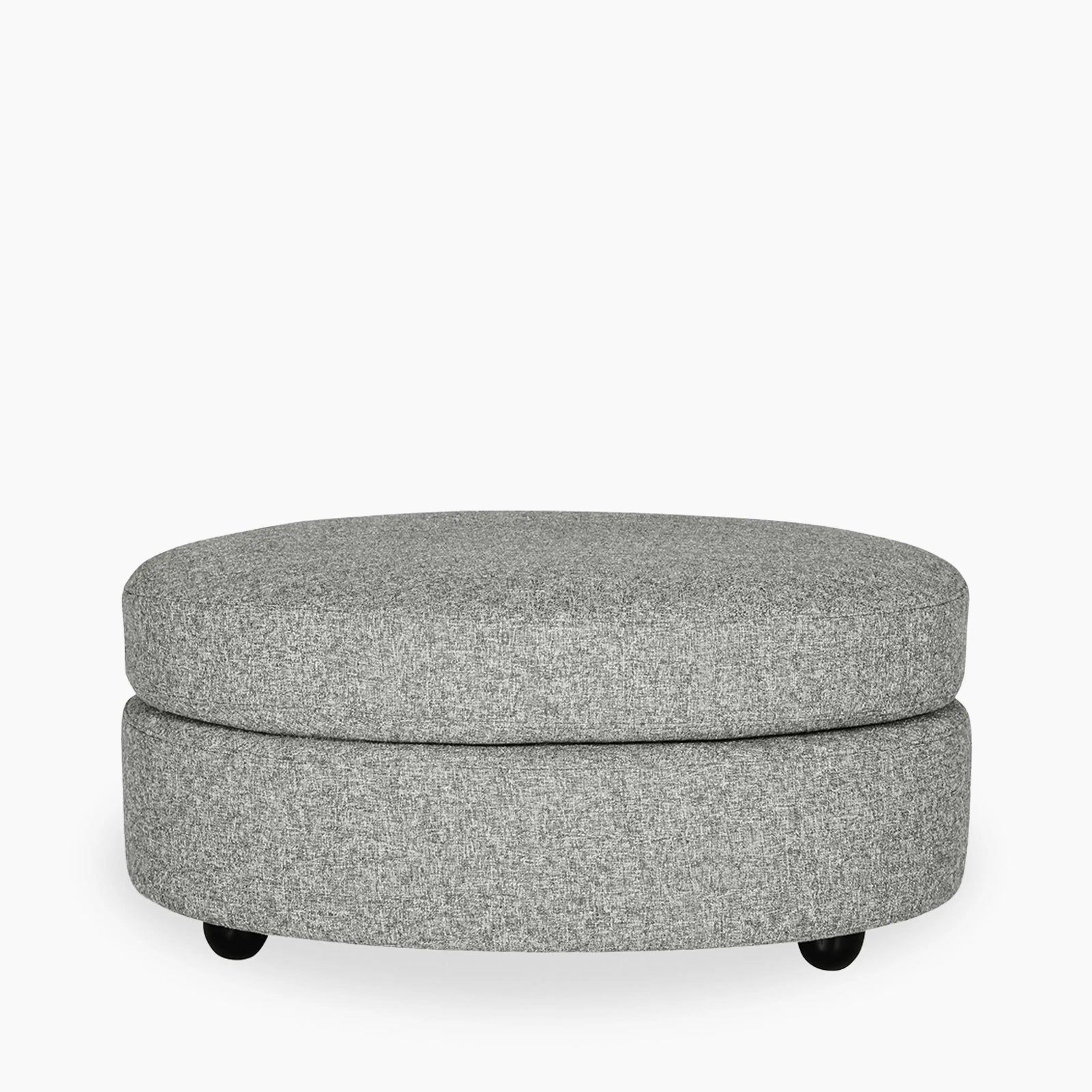 Hayden Ottoman | Grey Chenille Fabric