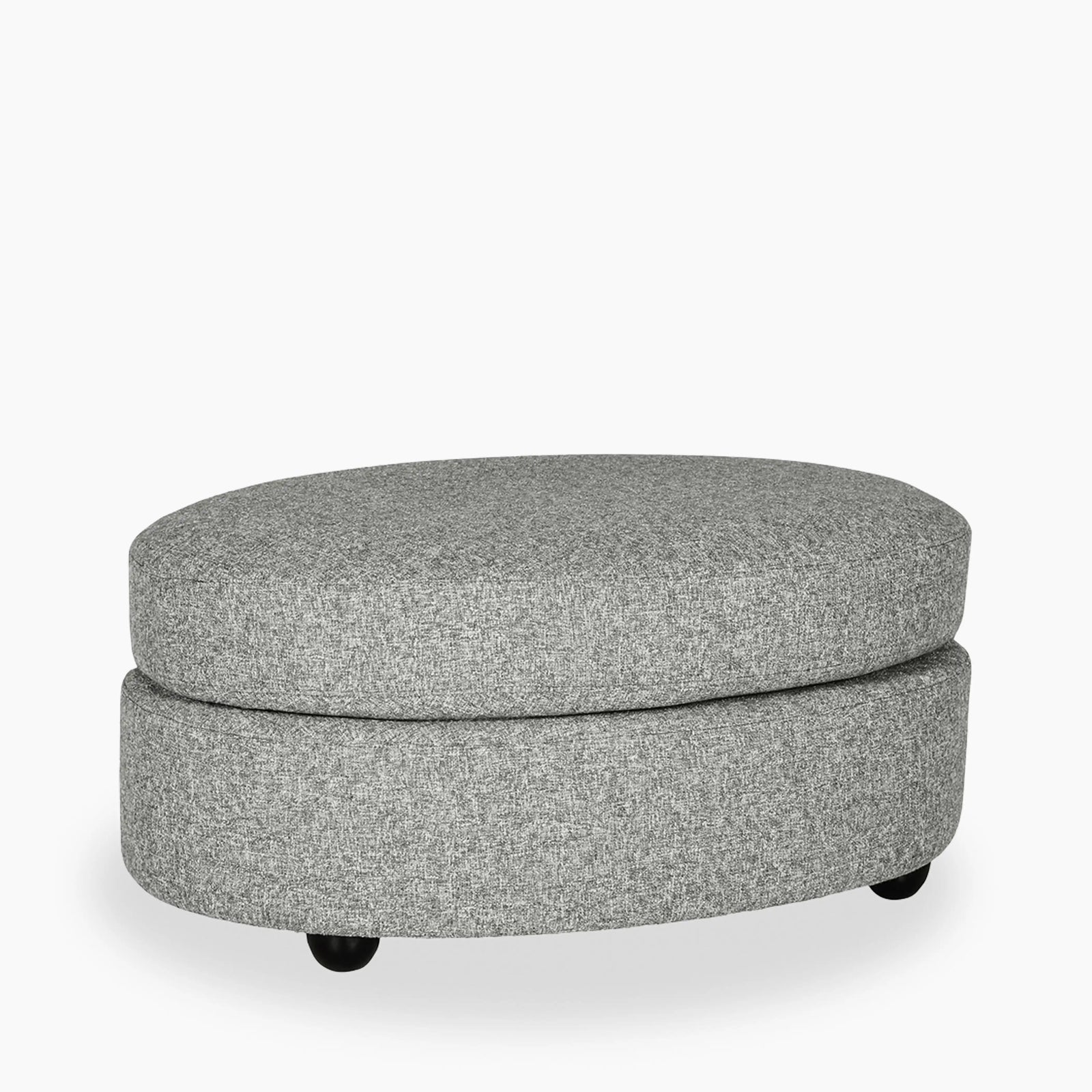Hayden Ottoman | Grey Chenille Fabric