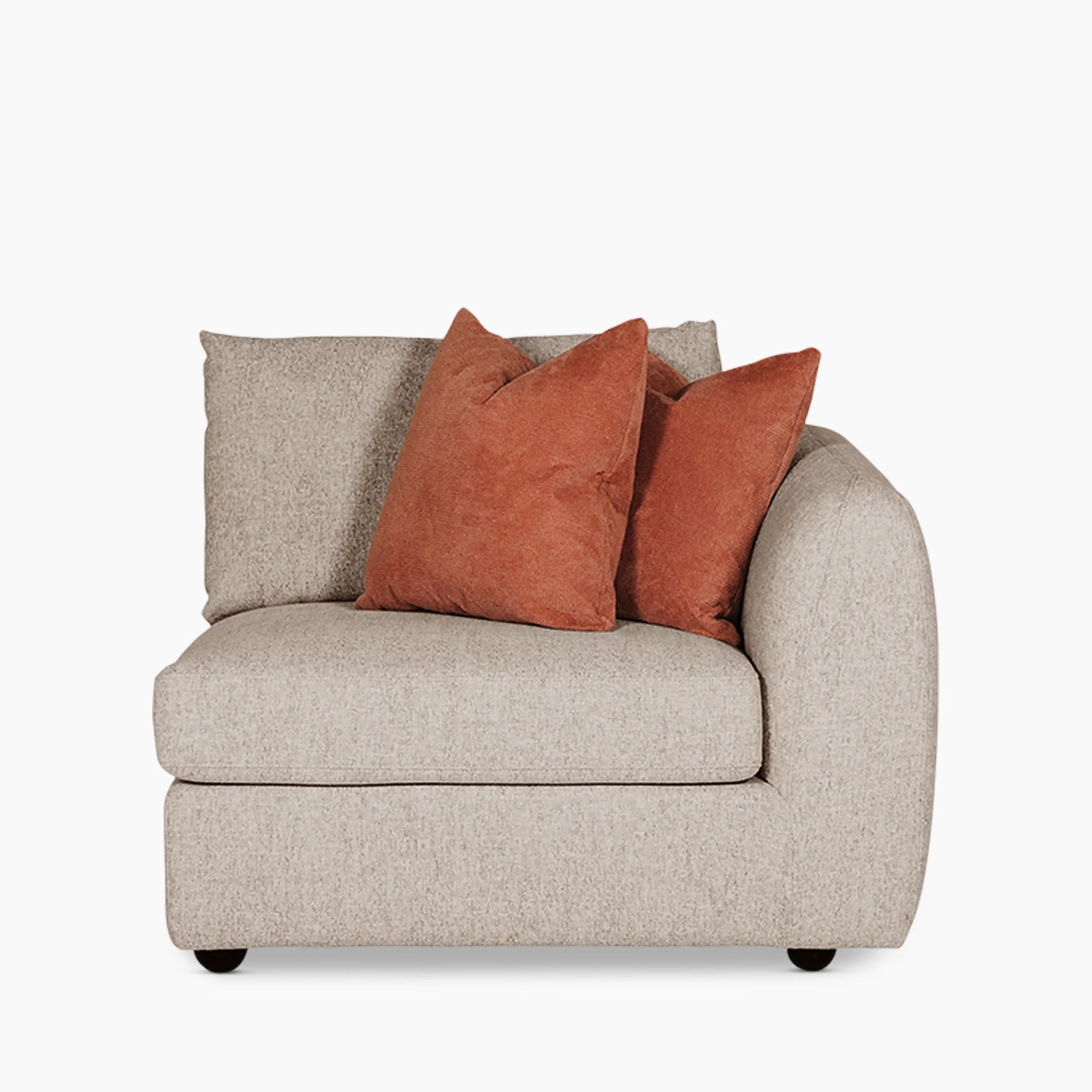 Hayden 1 Seater Corner Sofa Section | Cream Chenille Fabric