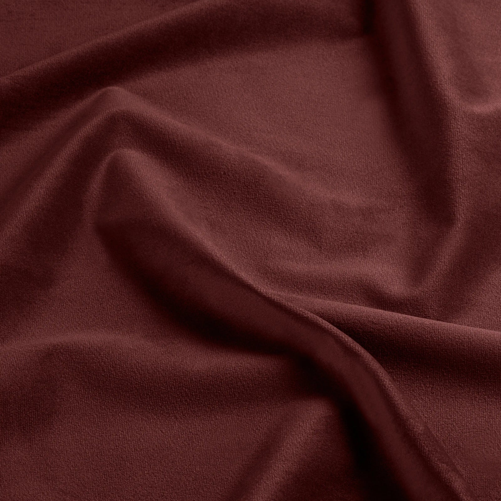 Hazel Pouffe | Rust Red Velvet & Walnut