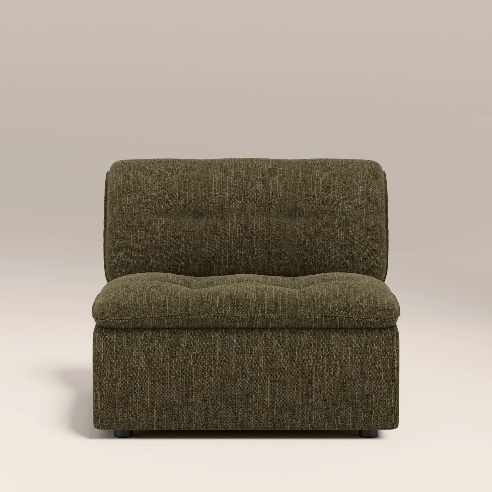 Bamba Armless Module Section | Olive Green Velvet Chenille