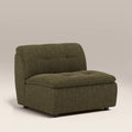 Bamba Armless Module Section | Olive Green Velvet Chenille