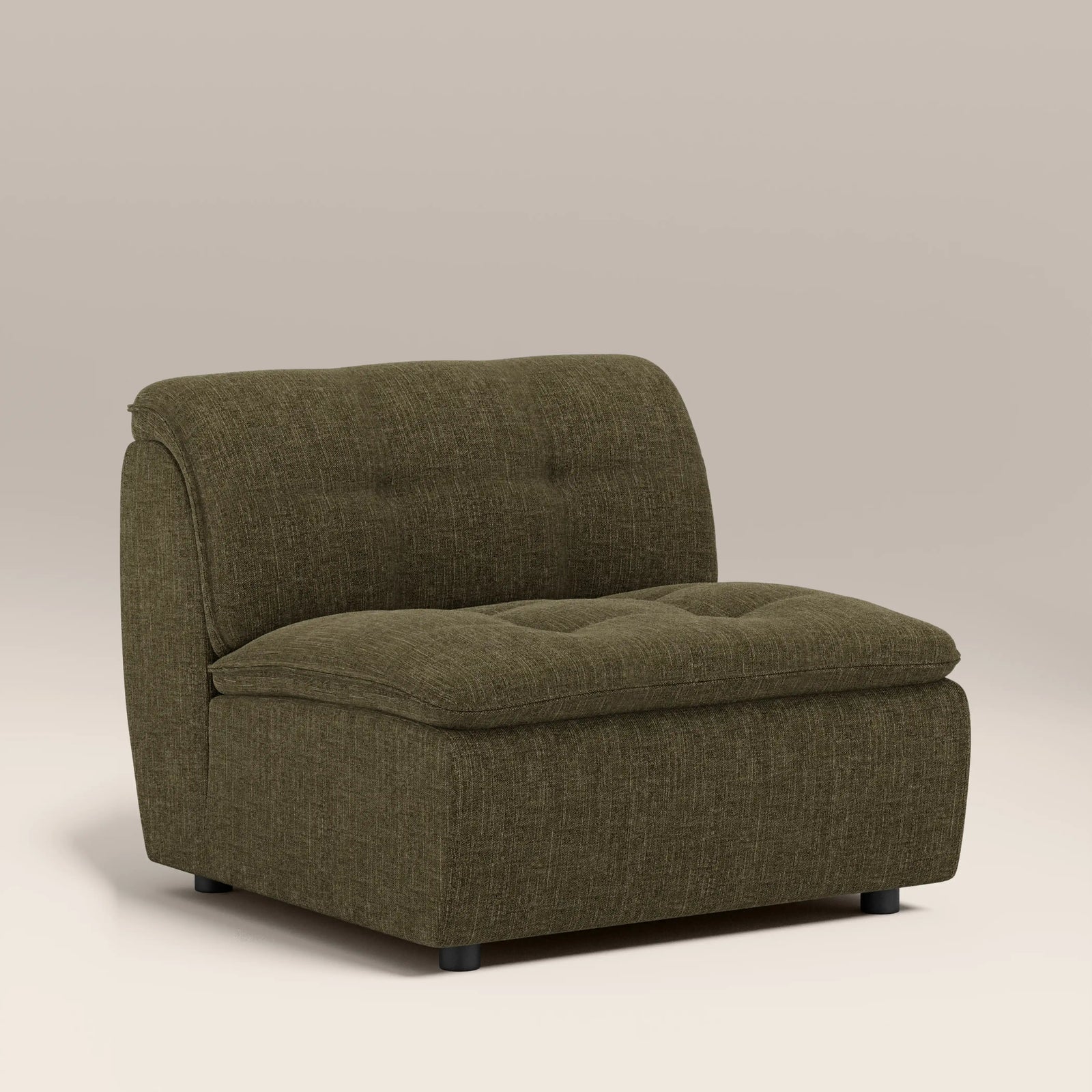 Bamba Armless Module Section | Olive Green Velvet Chenille