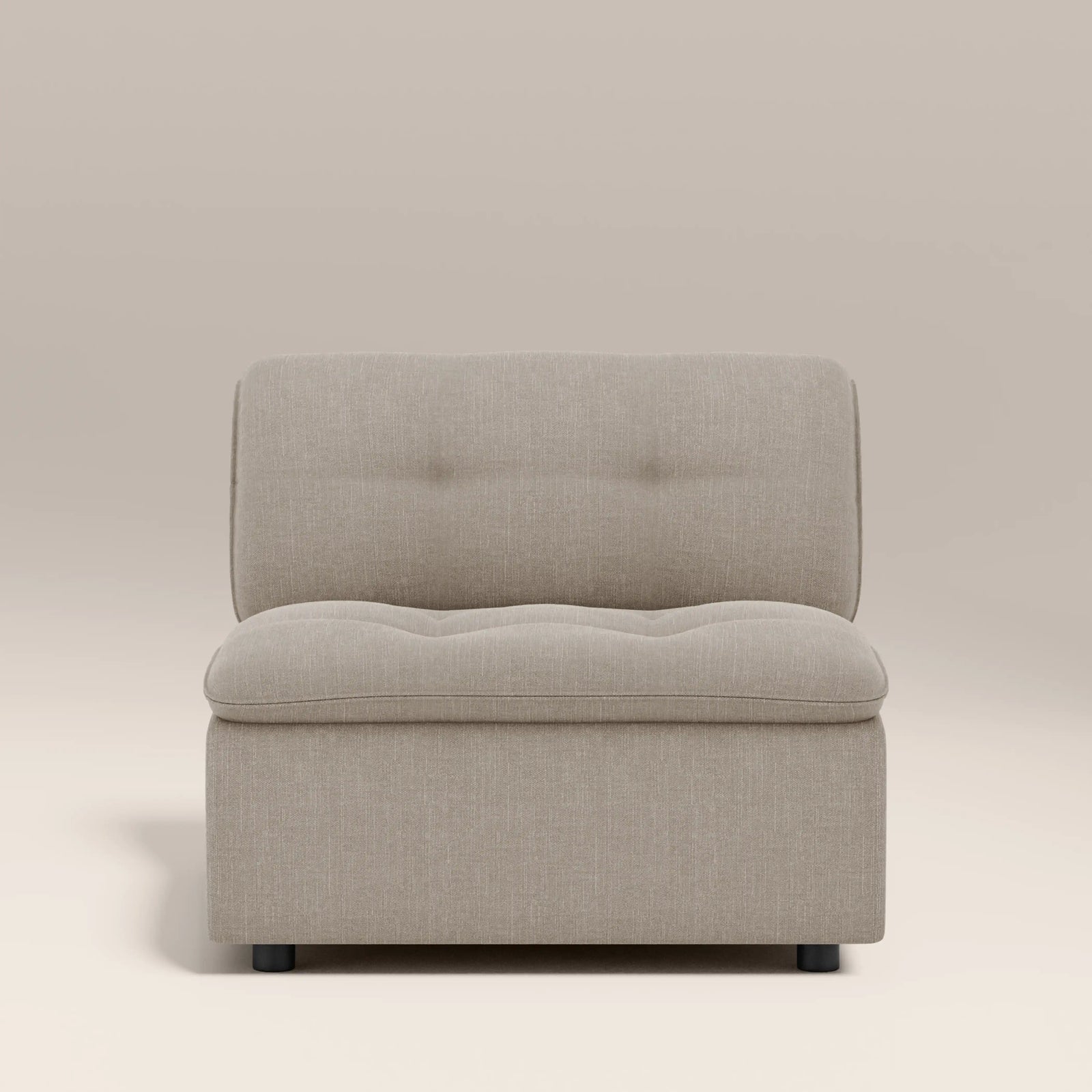 Bamba Armless Module Section | Pebble Grey Velvet Chenille