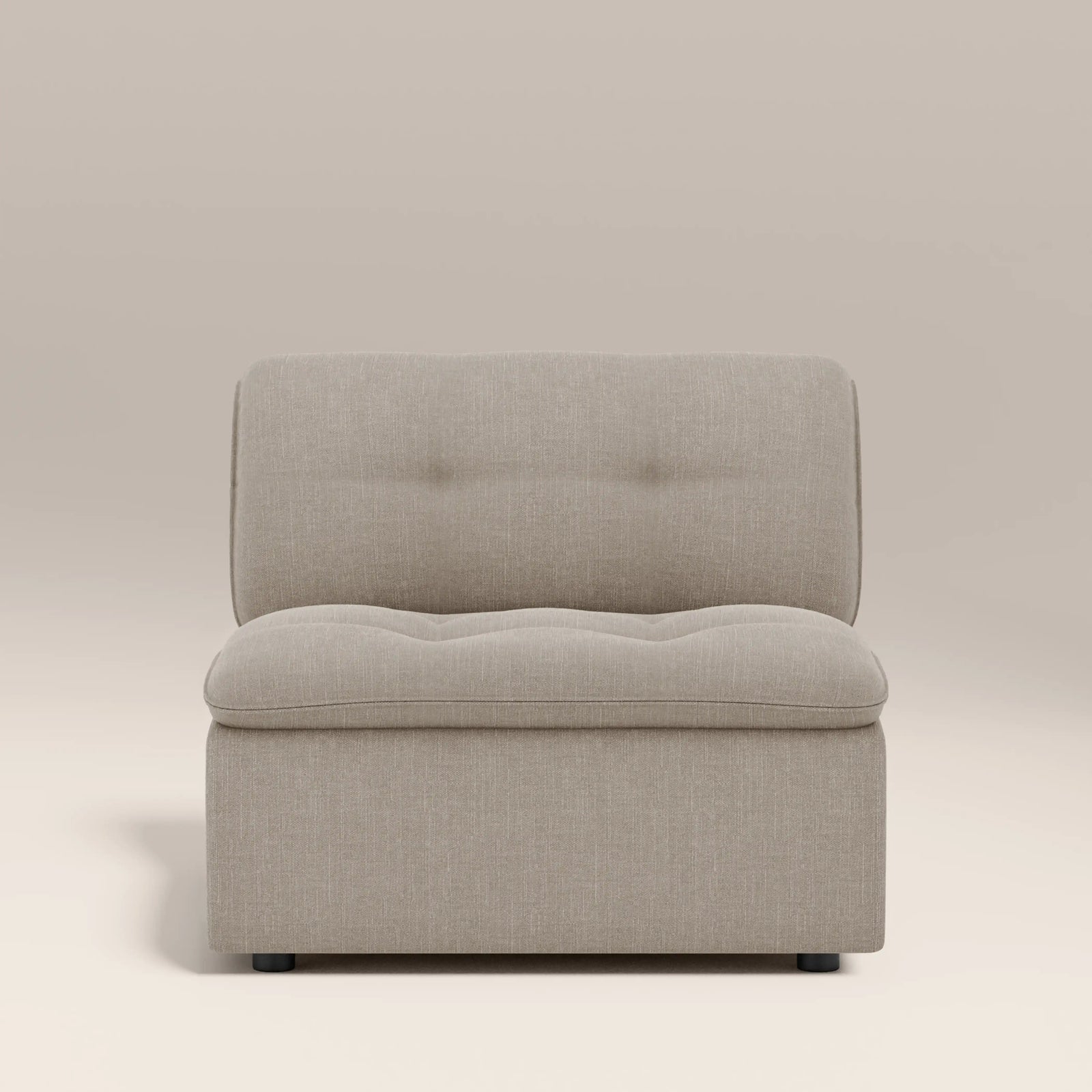 Bamba Armless Module Section | Pebble Grey Velvet Chenille