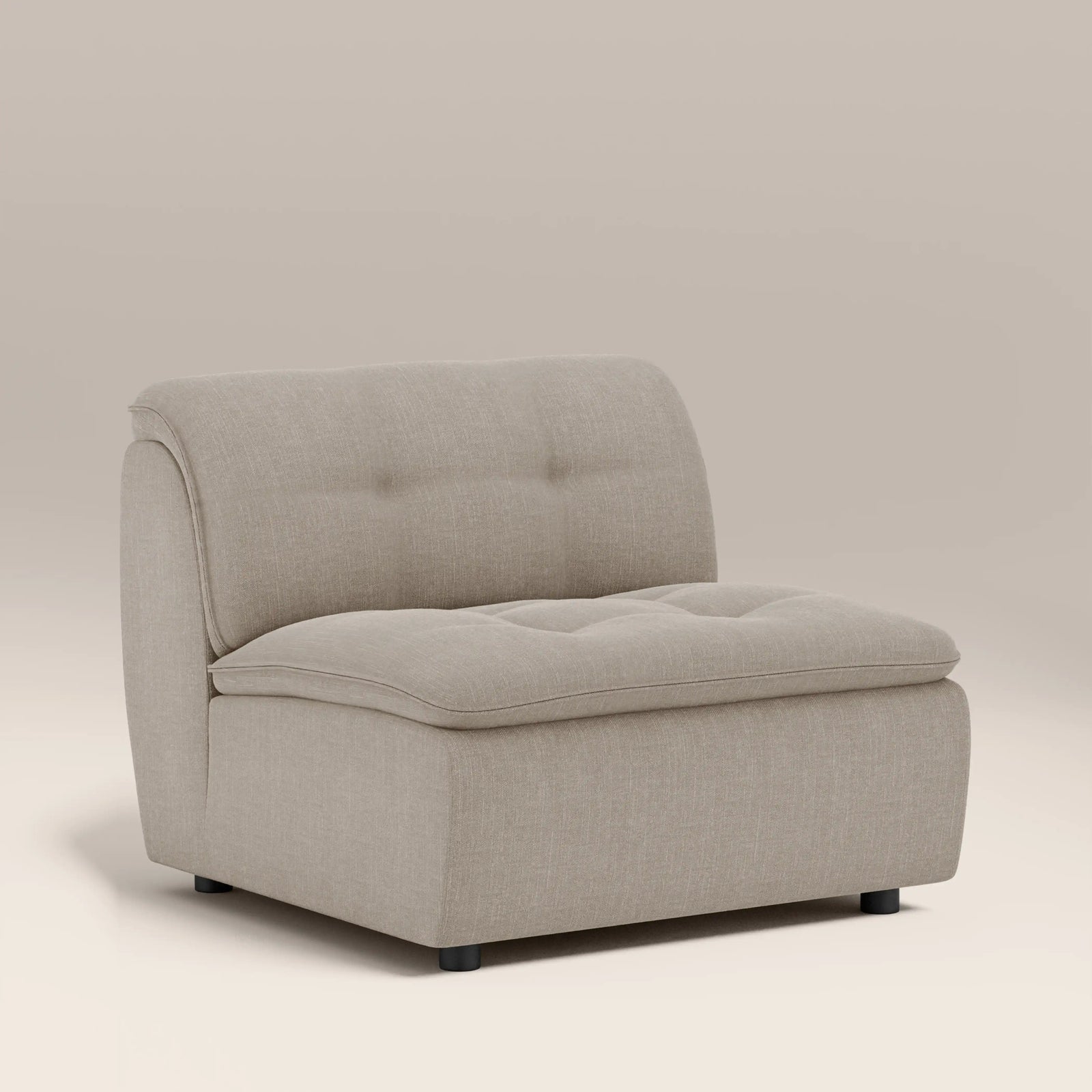 Bamba Armless Module Section | Pebble Grey Velvet Chenille
