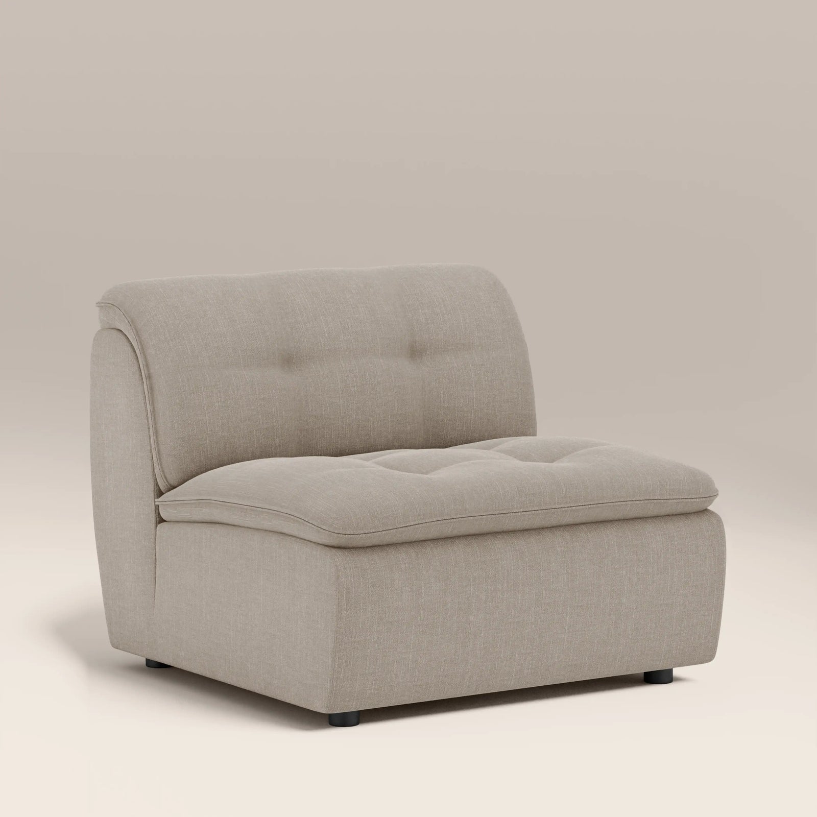 Bamba Armless Module Section | Pebble Grey Velvet Chenille