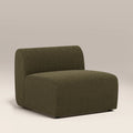 Malmo Armless Module Section | Olive Green Velvet Chenille