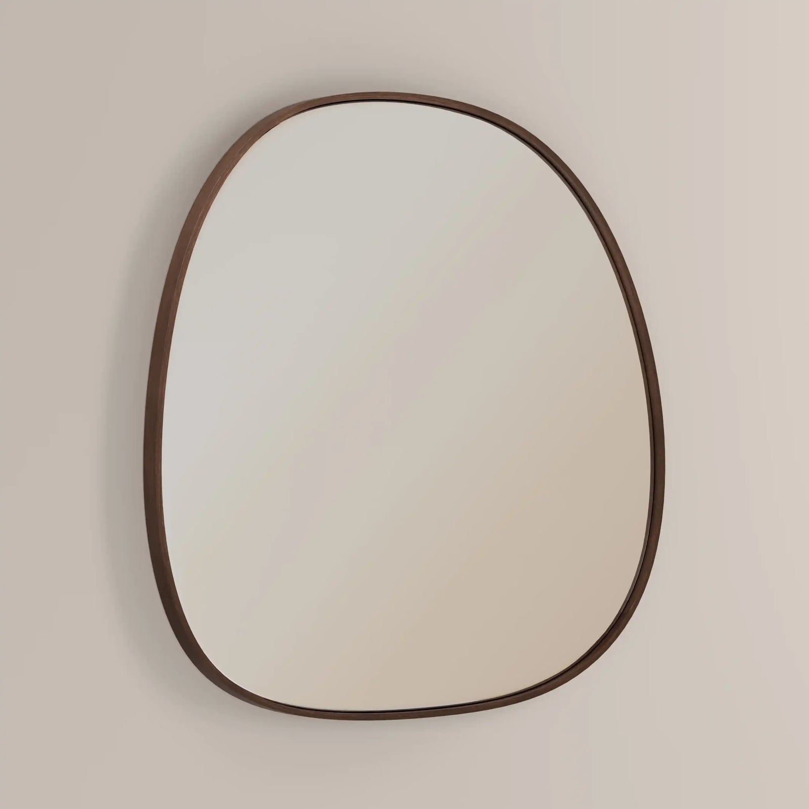 Ferne Asymmetrical Wall Mirror,  80 cm| Walnut