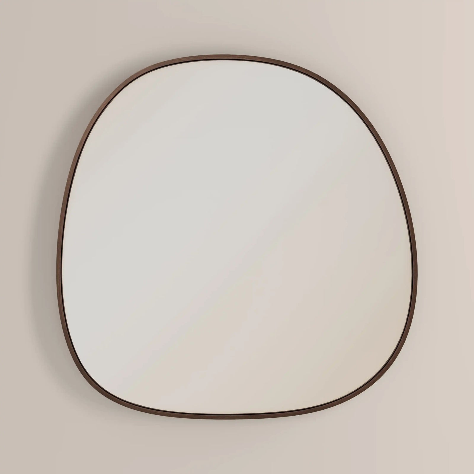 Ferne Asymmetrical Wall Mirror,  80 cm| Walnut