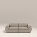 Bamba 2 Seater Sofa | Pebble Grey Velvet Chenille