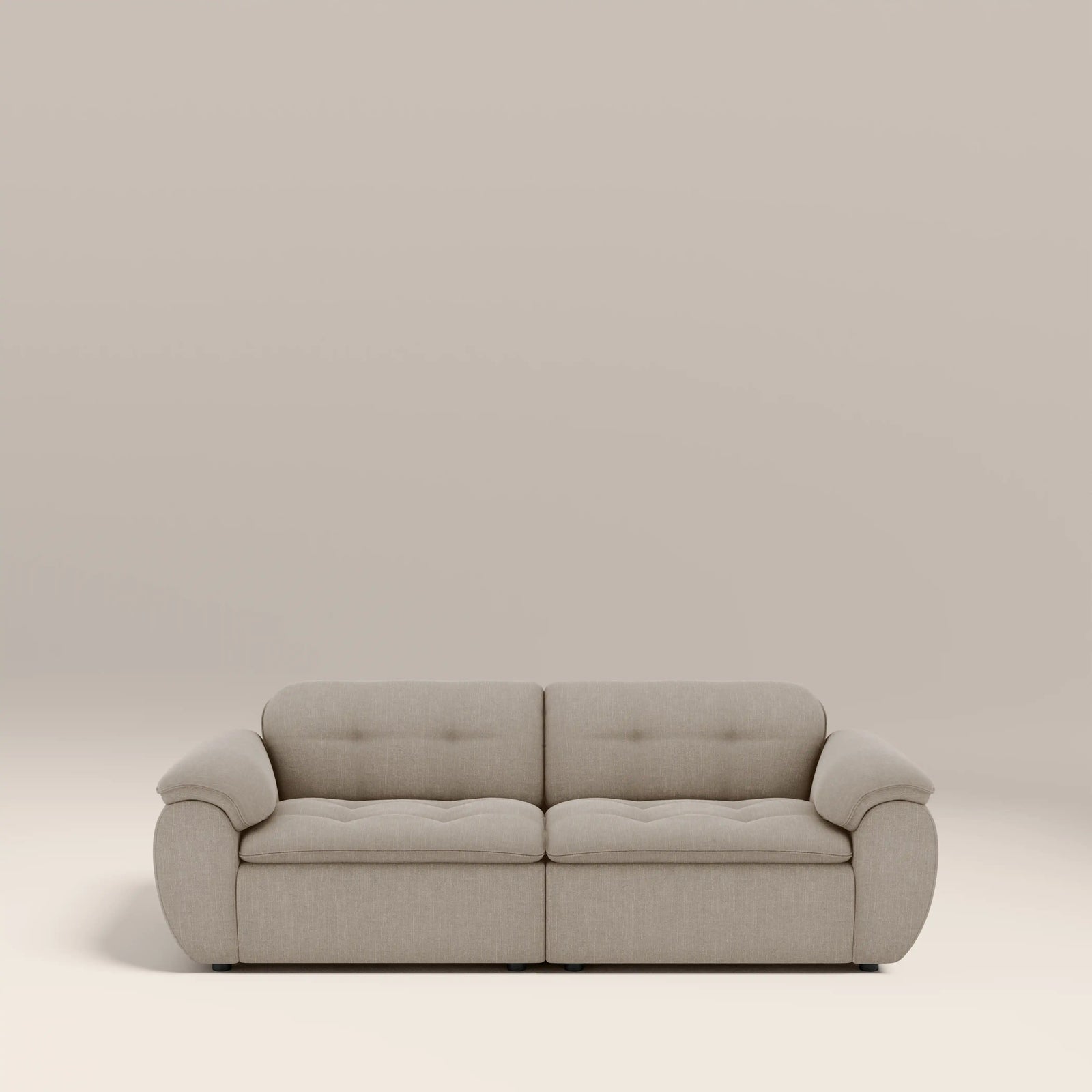 Bamba 2 Seater Sofa | Pebble Grey Velvet Chenille