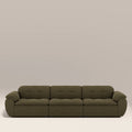 Bamba 3 Seater Sofa | Olive Green Velvet Chenille