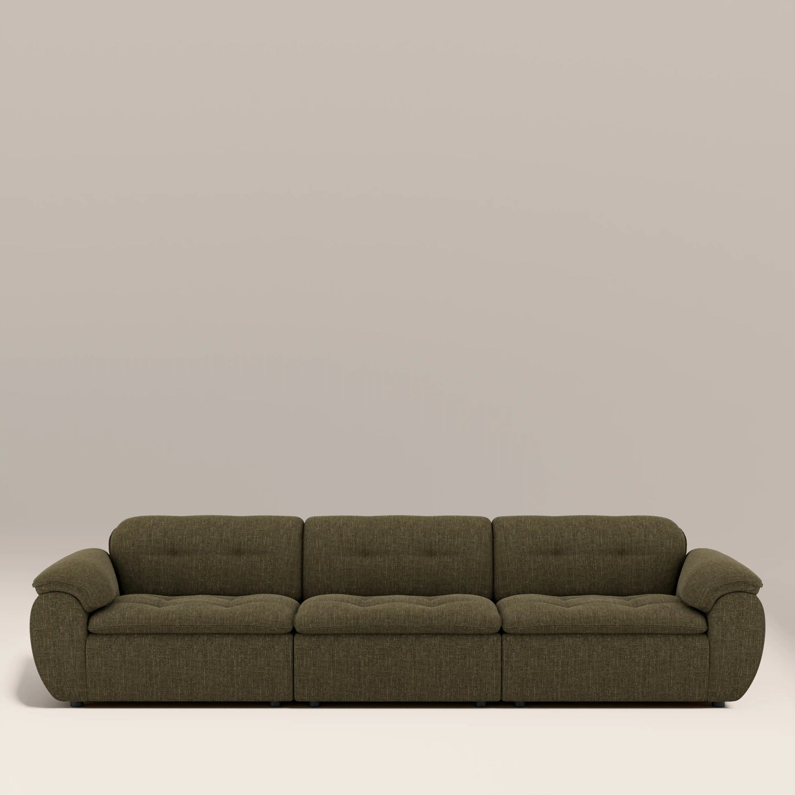 Bamba 3 Seater Sofa | Olive Green Velvet Chenille