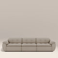 Bamba 3 Seater Sofa | Pebble Grey Velvet Chenille
