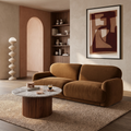 Cloud 3 Seater Sofa | Caramel Brown Sustainable Mohair Velvet
