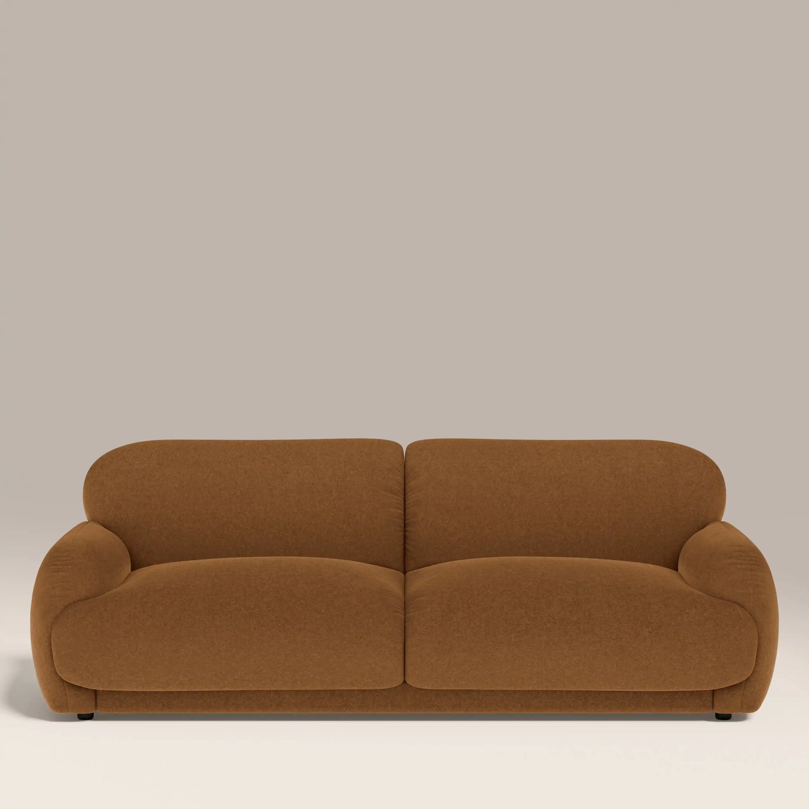 Cloud 3 Seater Sofa | Caramel Brown Sustainable Mohair Velvet