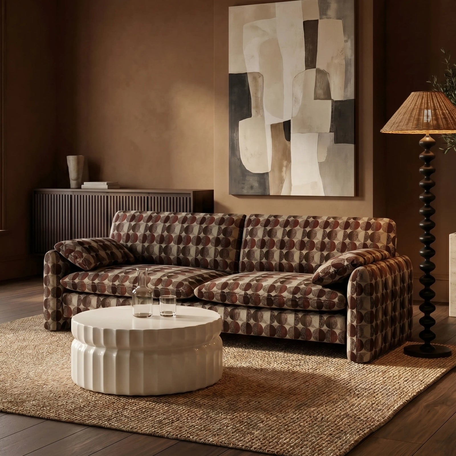 Haven 3 Seater Sofa | Multicolour Orbis Patterned Fabric