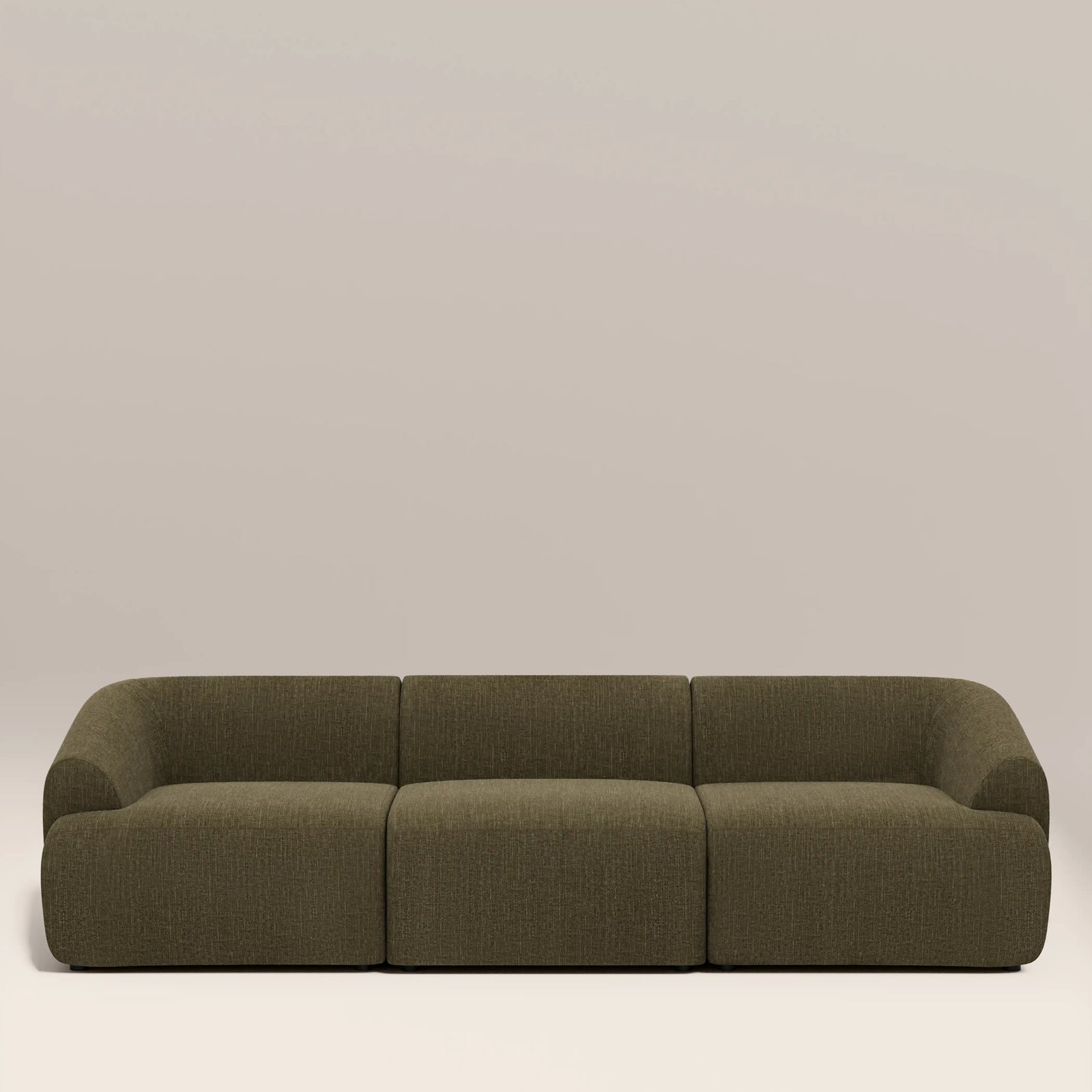 Malmo 3 Seater Sofa | Olive Green Velvet Chenille