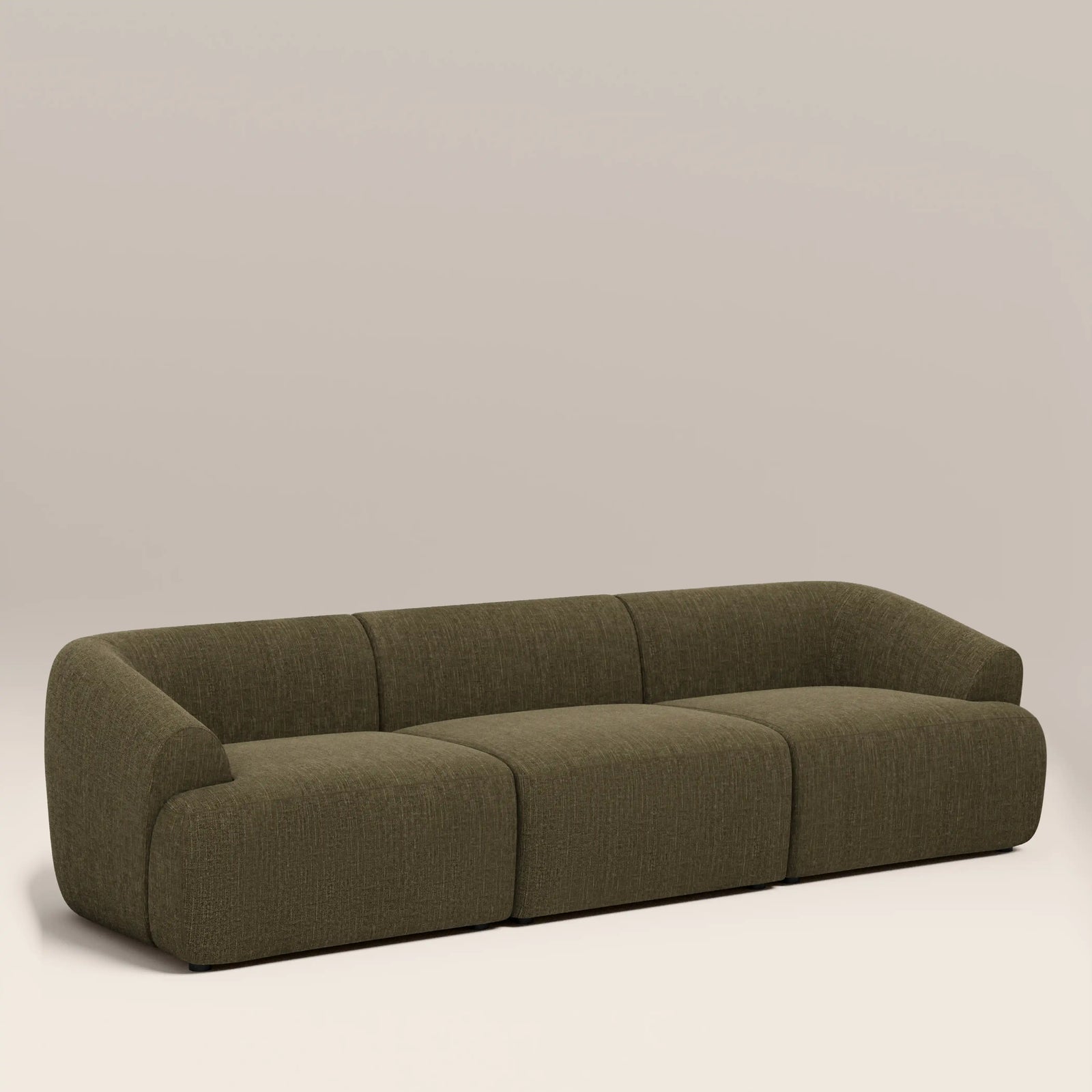 Malmo 3 Seater Sofa | Olive Green Velvet Chenille