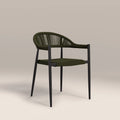 Seren Stackable Garden Dining Chair | Olive Green & Black