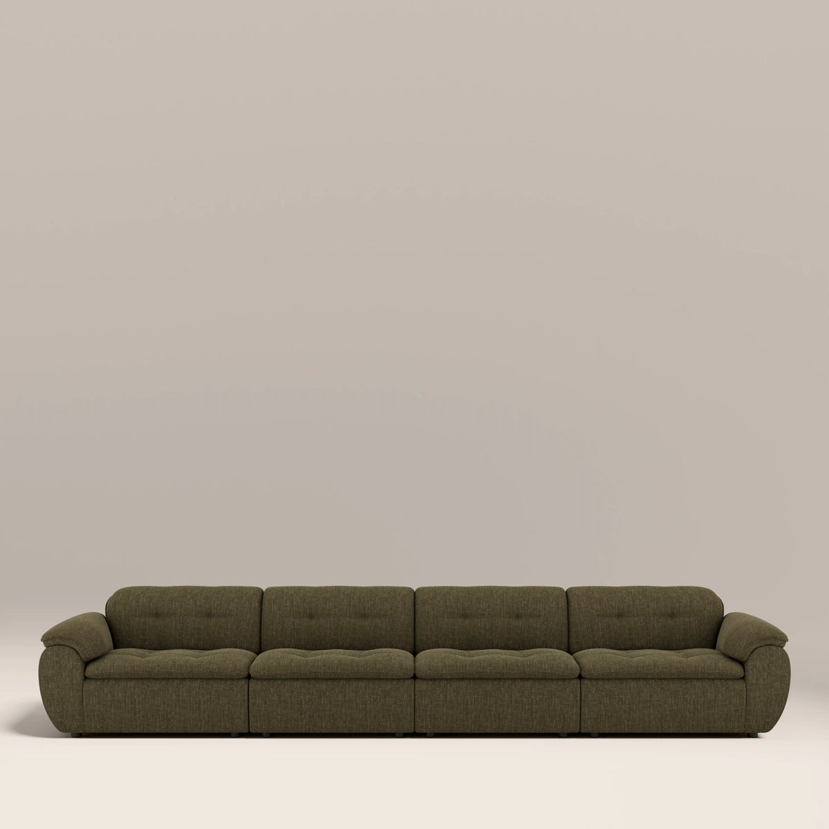 Bamba 4 Seater Sofa | Olive Green Velvet Chenille