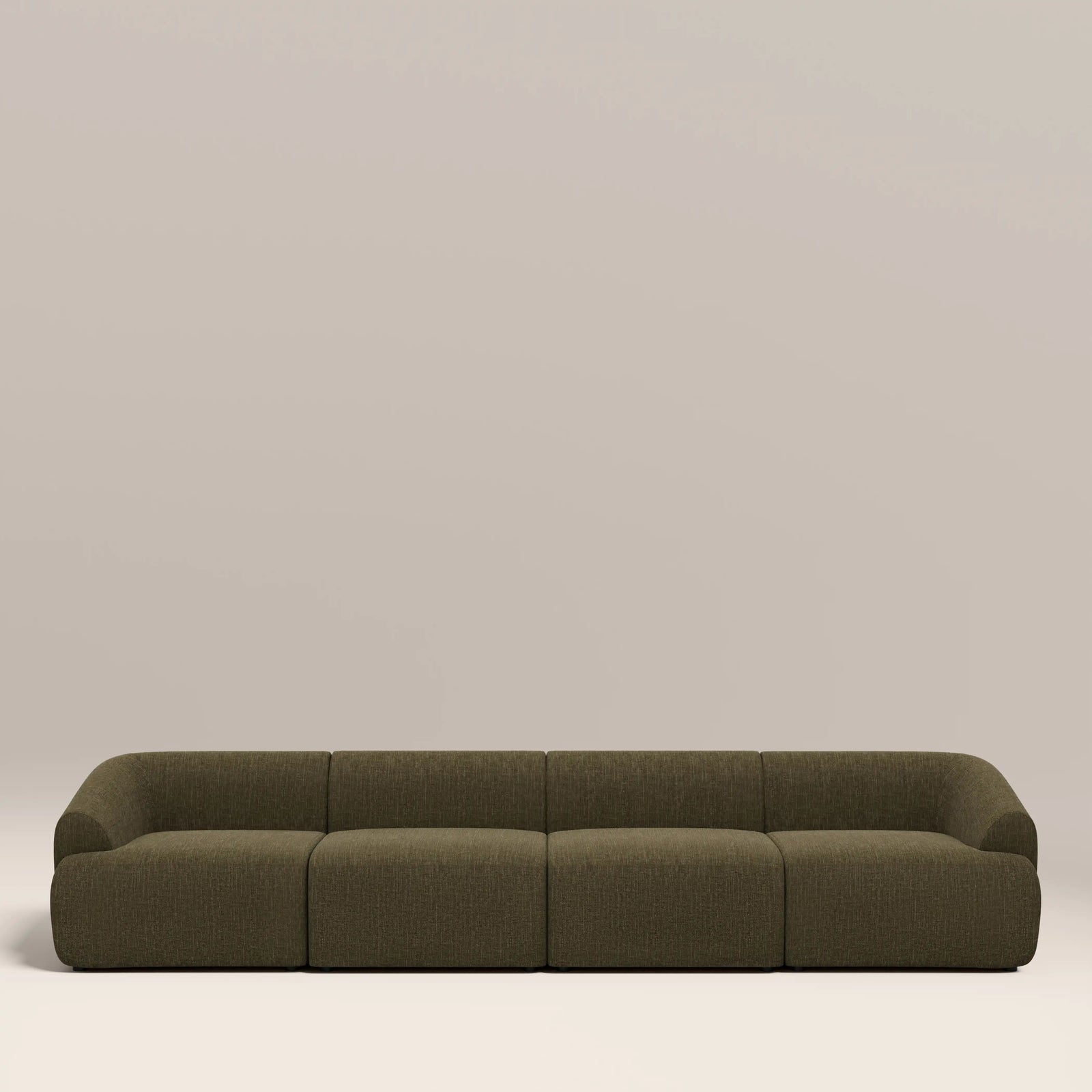 Malmo 4 Seater Sofa | Olive Green Velvet Chenille