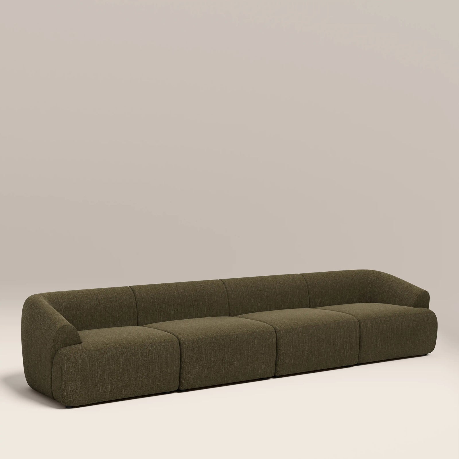 Malmo 4 Seater Sofa | Olive Green Velvet Chenille