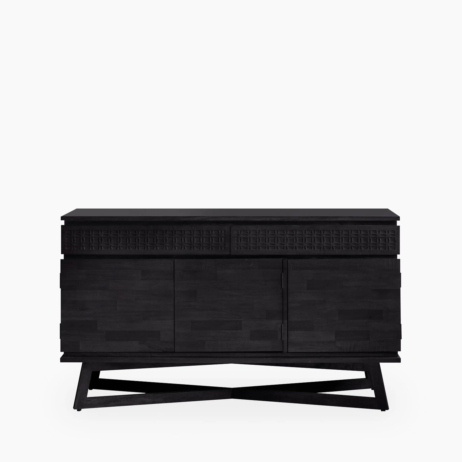 Monique Wooden Bookcase | Black Mango Wood