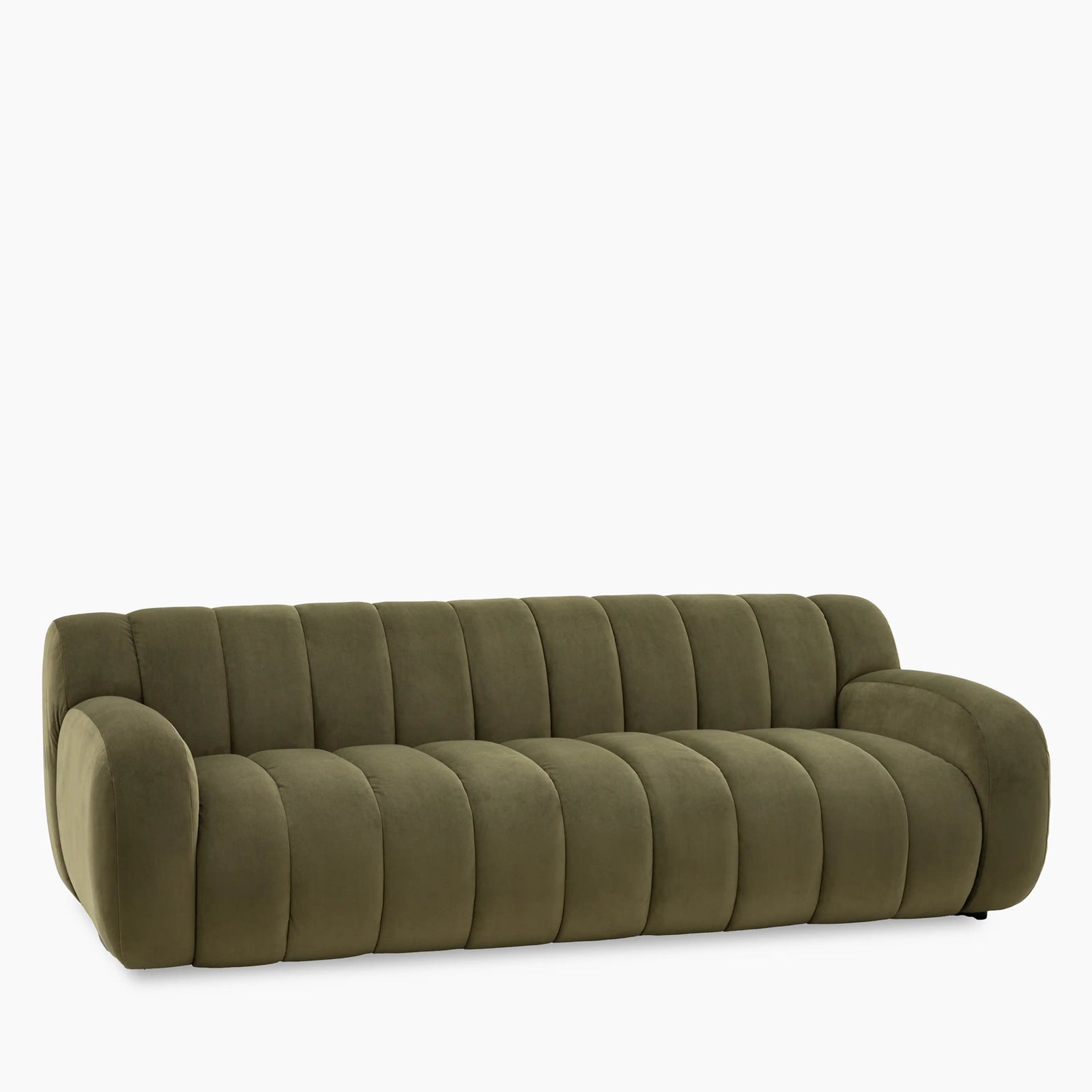 Hattie 3 Seater Sofa | Mossy Green Velvet