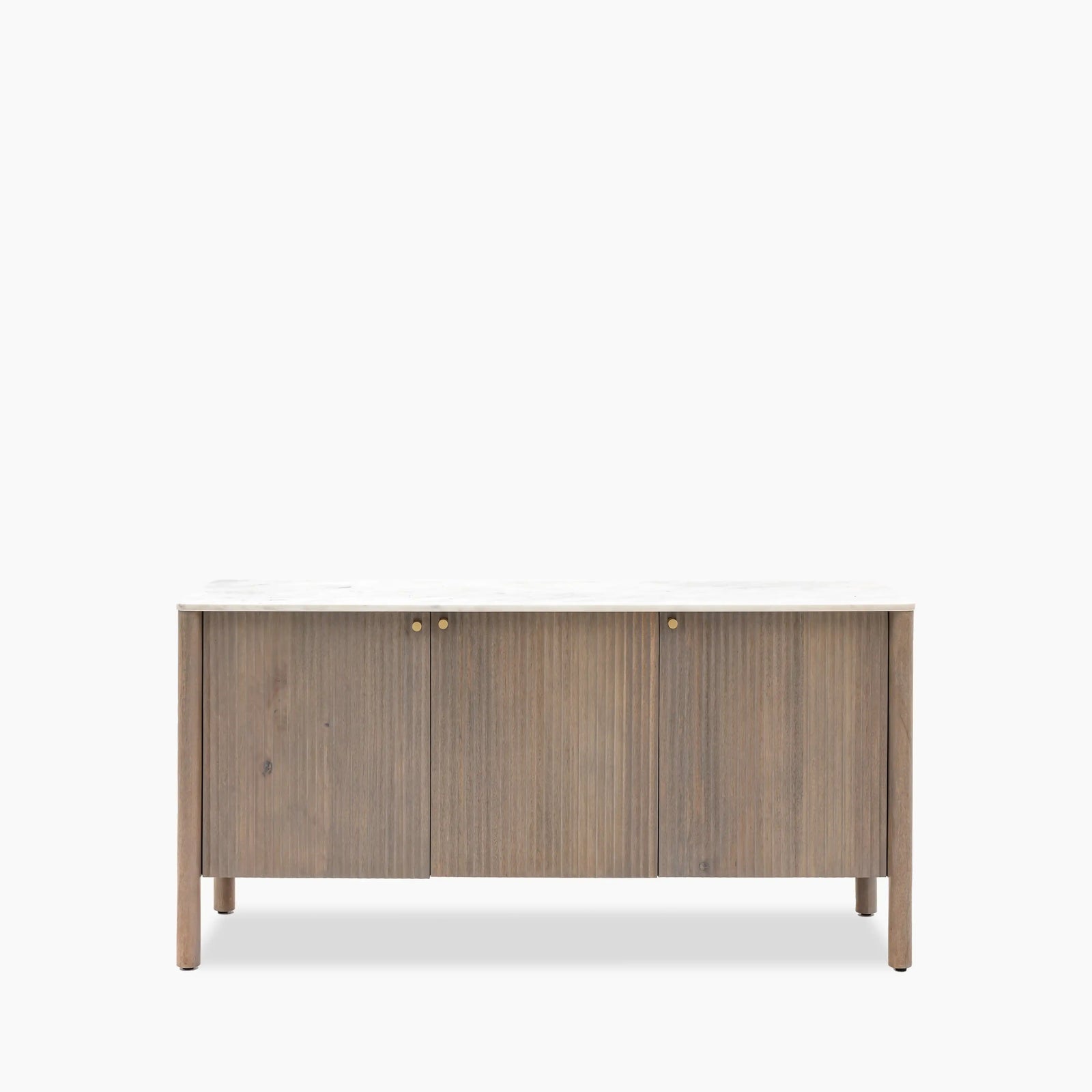 Arno Wooden Sideboard | White Marble & Grey Mango Wood