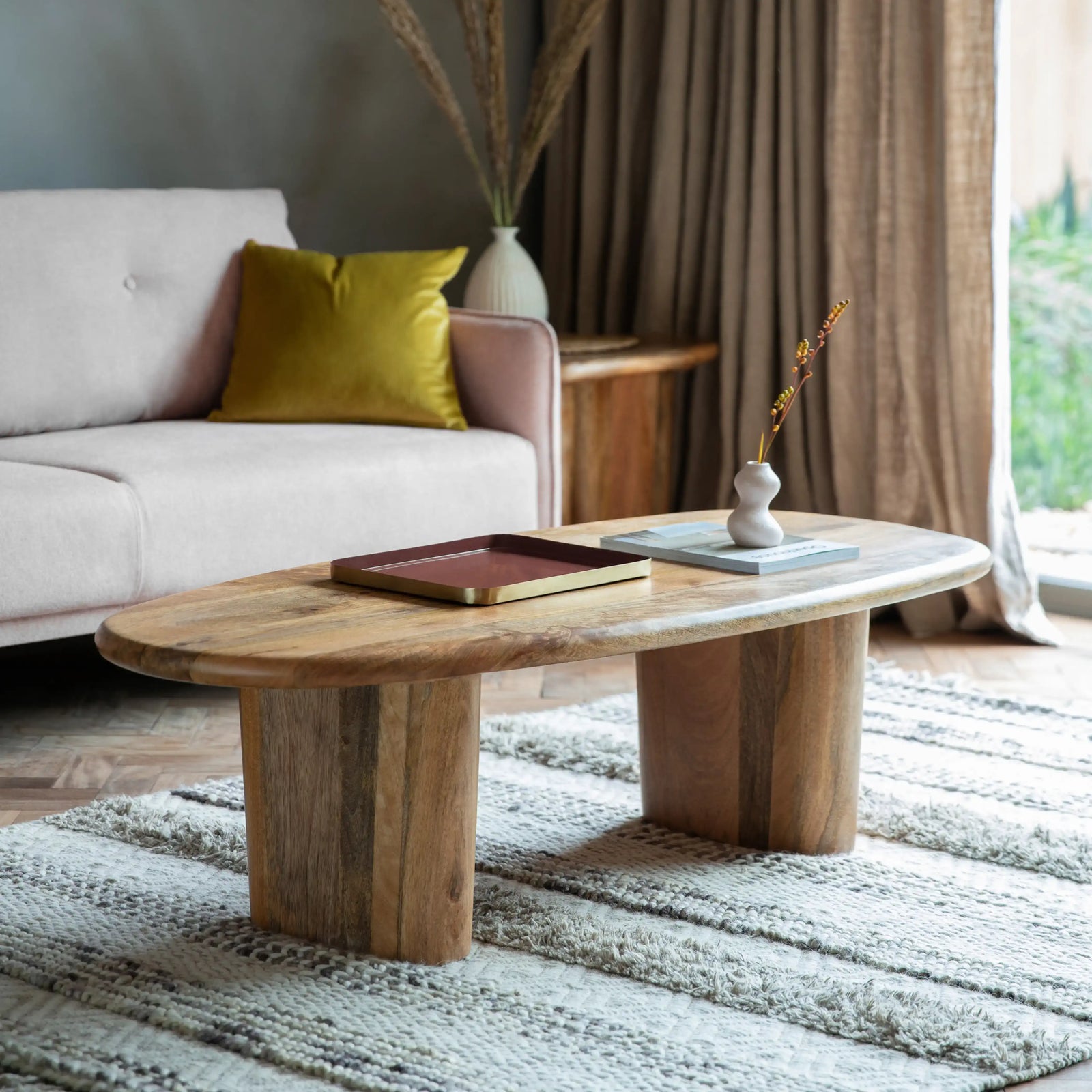 Ledbury Rectangle Wooden Coffee Table | Dark Mango Wood