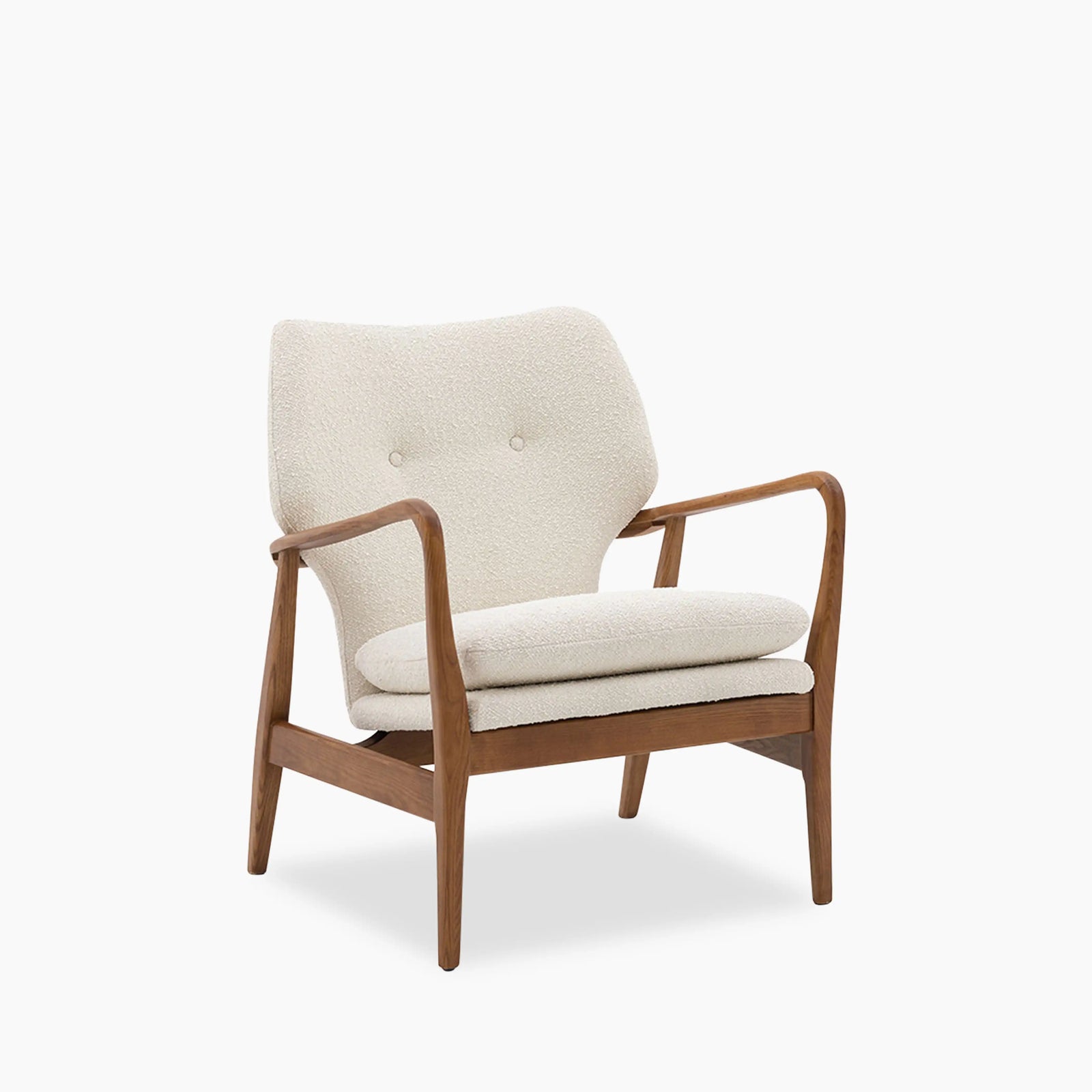 Lisbet Armchair | Natural Boucle & Walnut