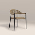 Seren Stackable Garden Dining Chair | Natural & Black