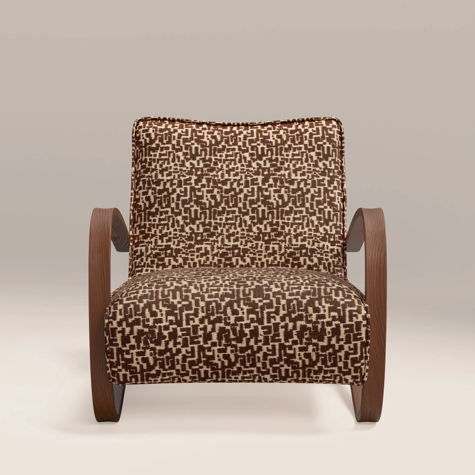 Ada Accent Chair | Ochre Maze Boucle & Walnut