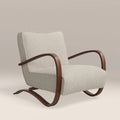 Ada Accent Chair | Speckled Stone Sustainable Boucle & Walnut