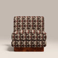 Harrison Accent Chair | Multicolour Orbis Patterned Fabric & Walnut