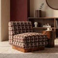 Harrison Accent Chair | Multicolour Orbis Patterned Fabric & Walnut